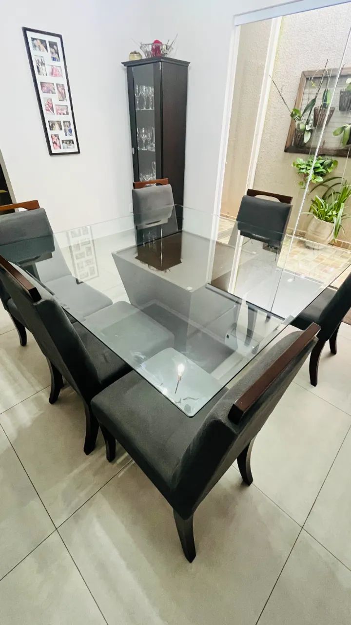 Mesa de jantar quadrada com 6 cadeiras - Foto 4