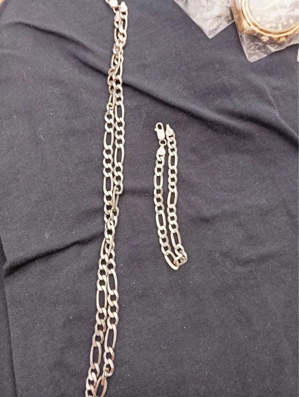 Kit corrente e pulseira de prata  - Foto 2