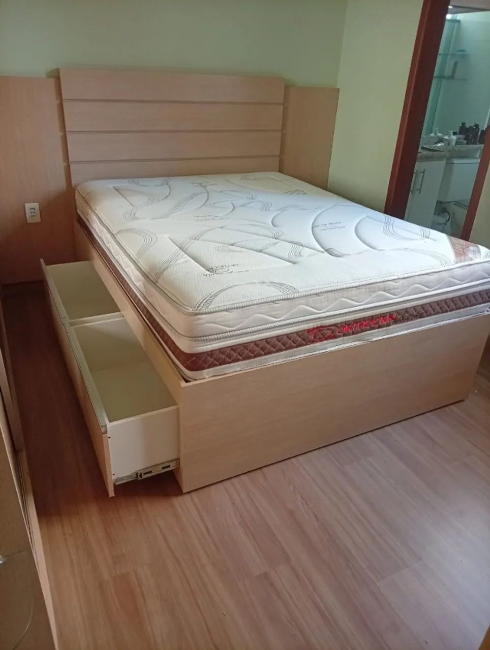 Cama box com colchão de mola  - Foto 3