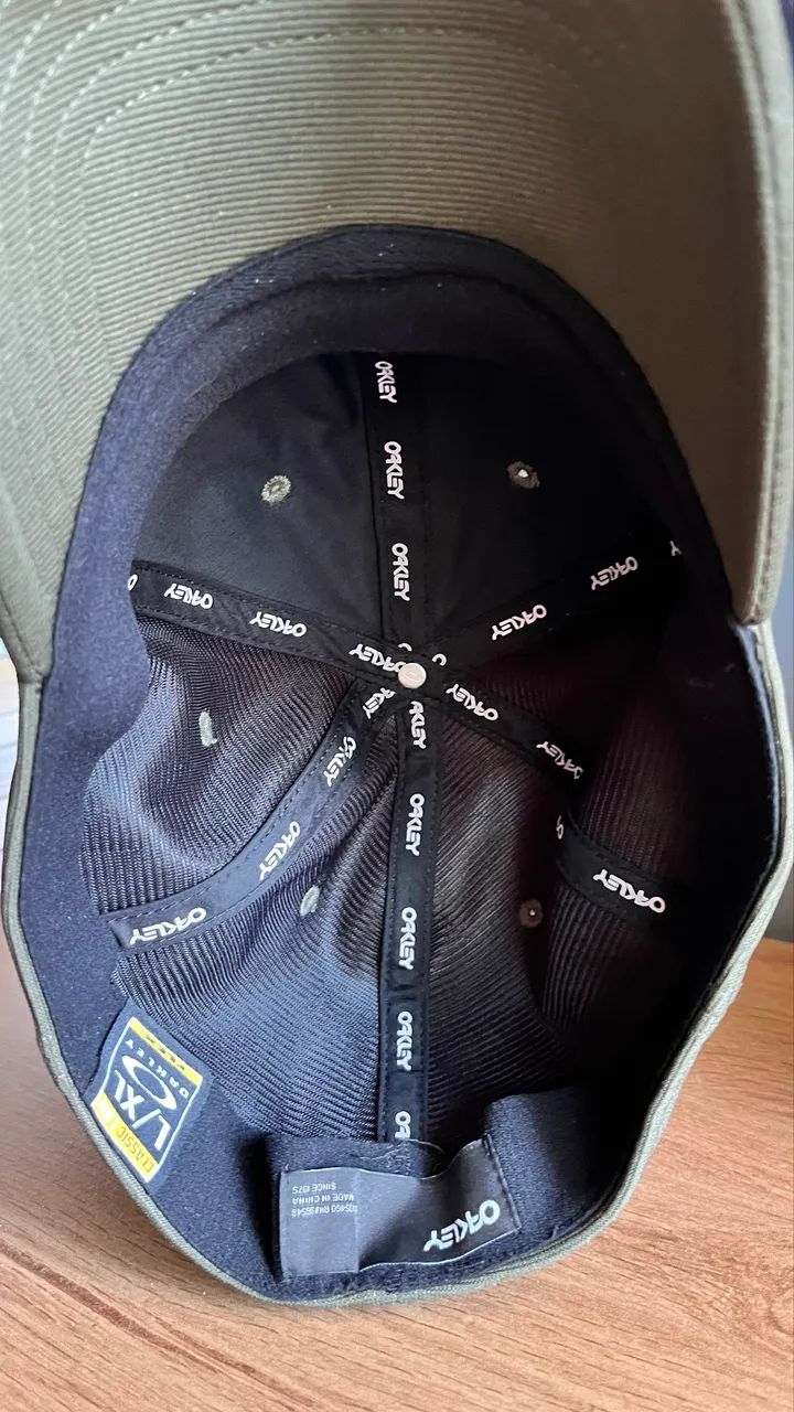 Boné Oakley 6 Panel Stretch Metallic L/XL Original Verde - Foto 4