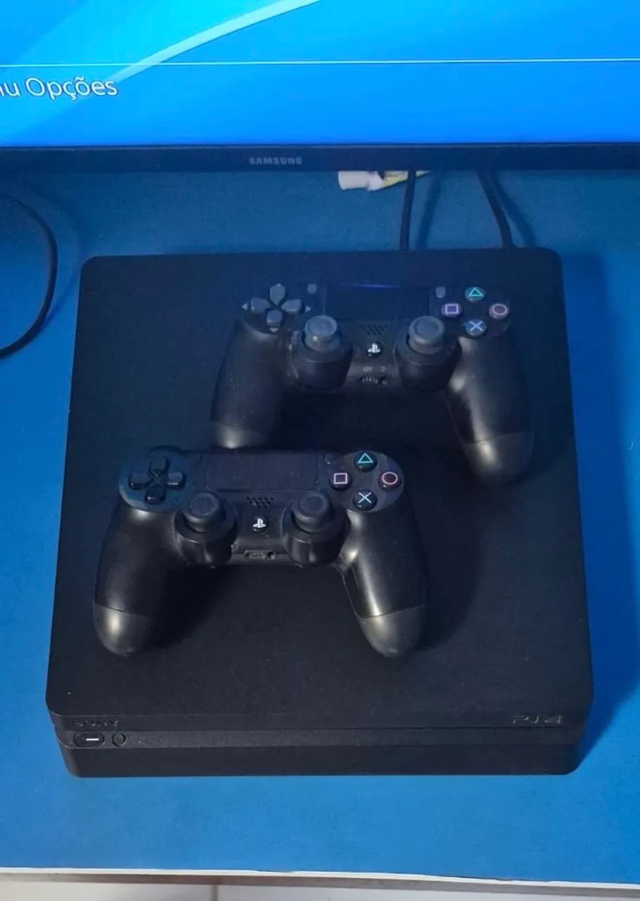 PlayStation 4 + 2 controles (pergunte qual o defeito)  - Foto 2