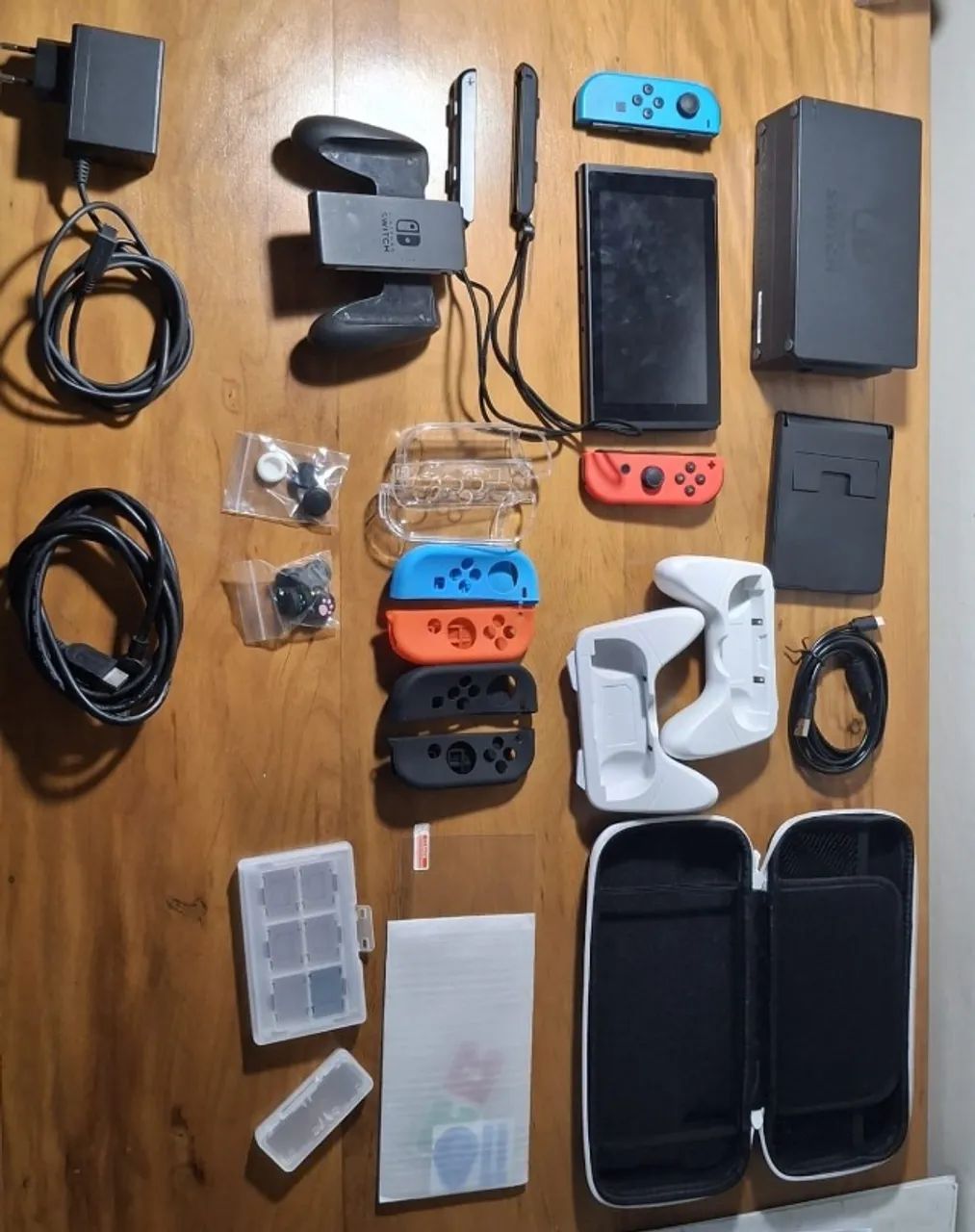 nintendo switch + diversos acessórios