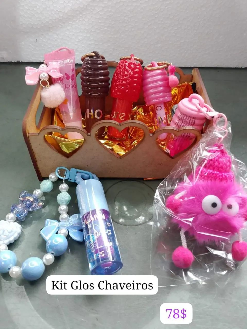 Kit de Gloss Chaveiro fofos 