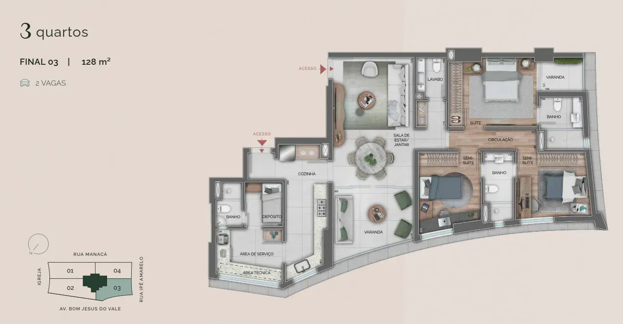 PLANTA 128m²