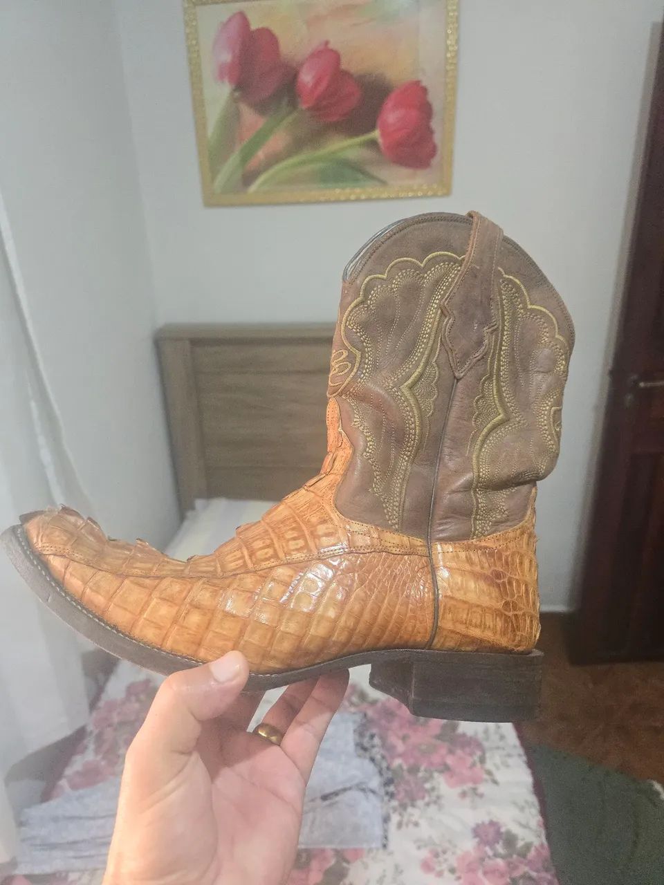 Bota couro  de jacaré  - Foto 3
