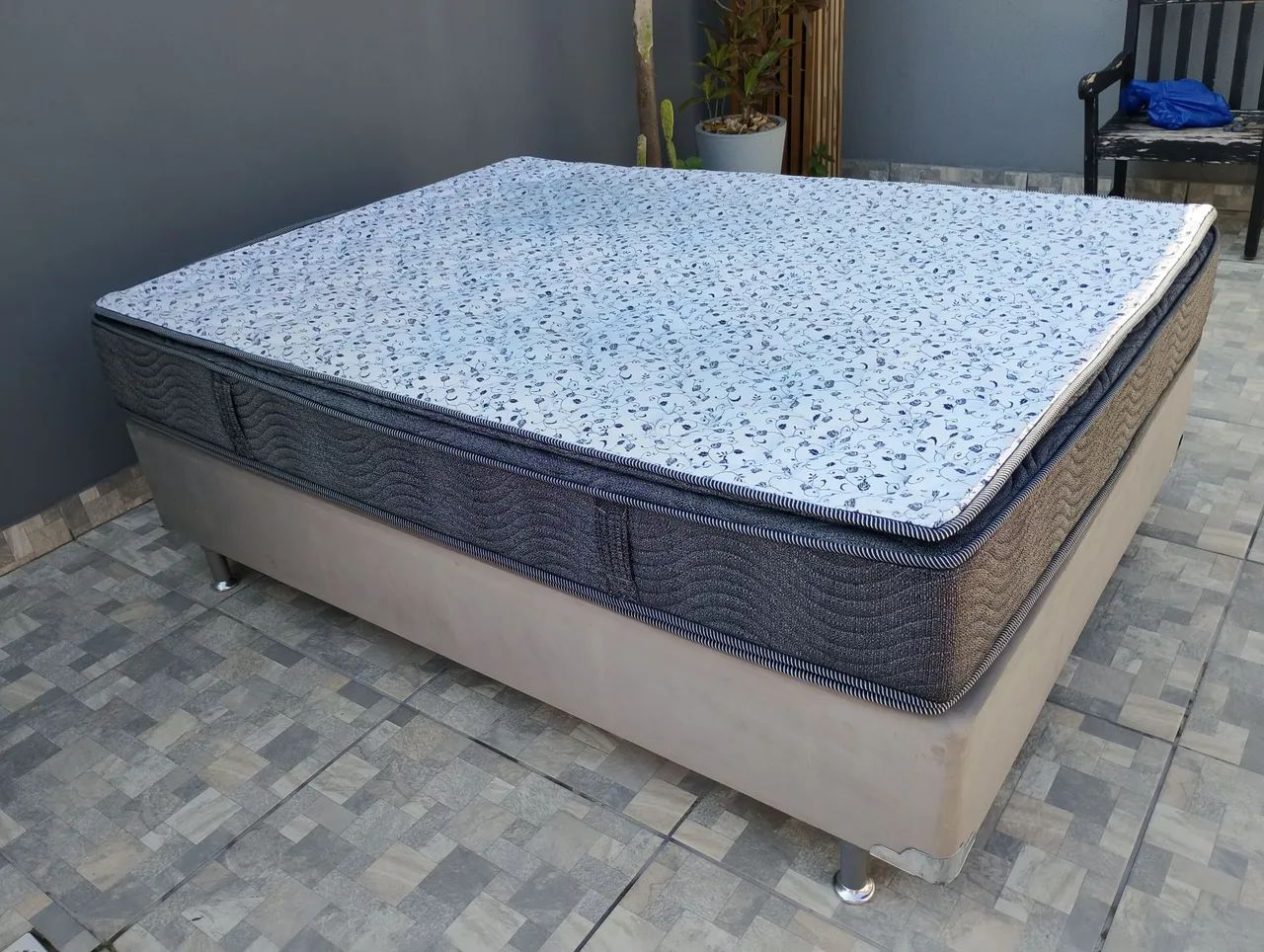 Cama Box Casal Completa Impecável  - Foto 5
