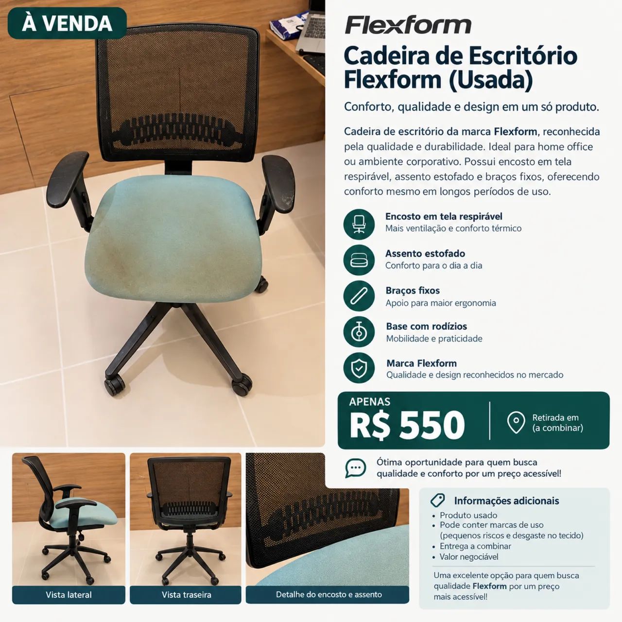 Cadeira de escritório Flexform