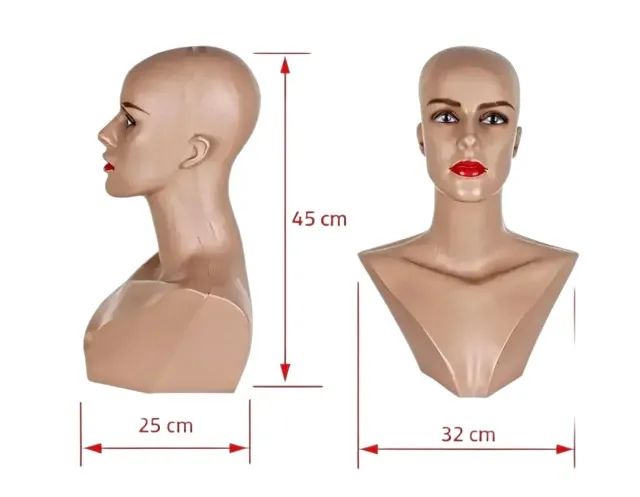 Expositor Feminino Cabeça e Busto para Perucas, Lenços e Joias- novo - Foto 2