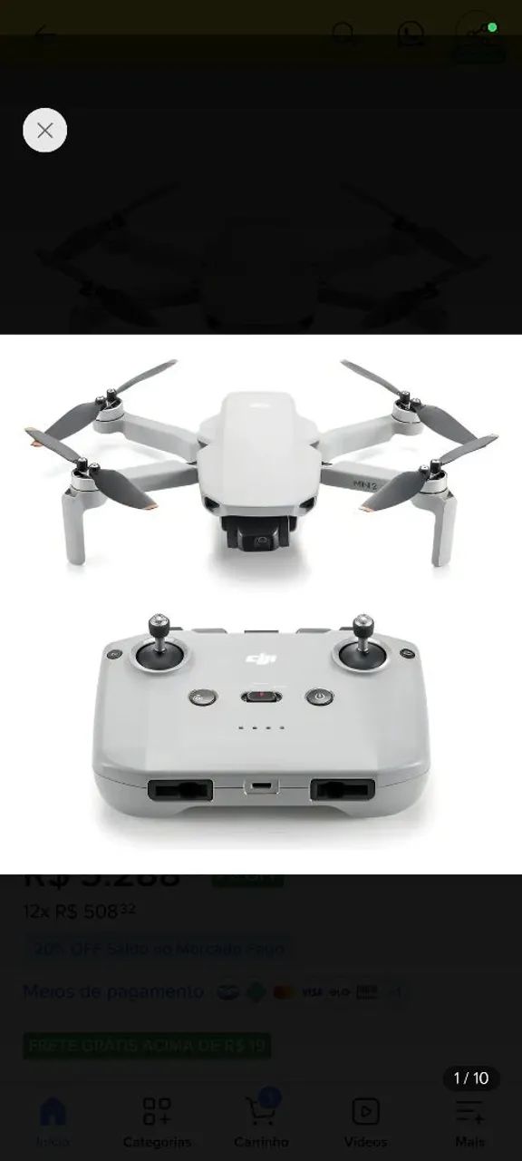 Drone DJI mini 2 Fly more Combo