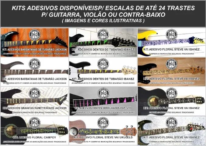 Kit de Adesivos: Escala ou Headstock Diversos Modelos - Foto 2