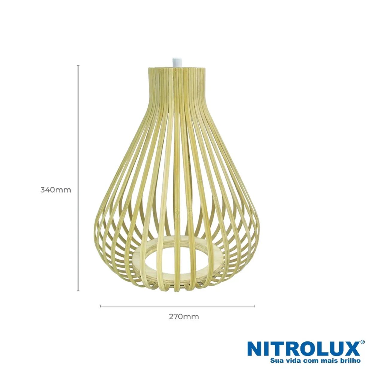 Pendente Lustre Bambu Natural - Foto 2