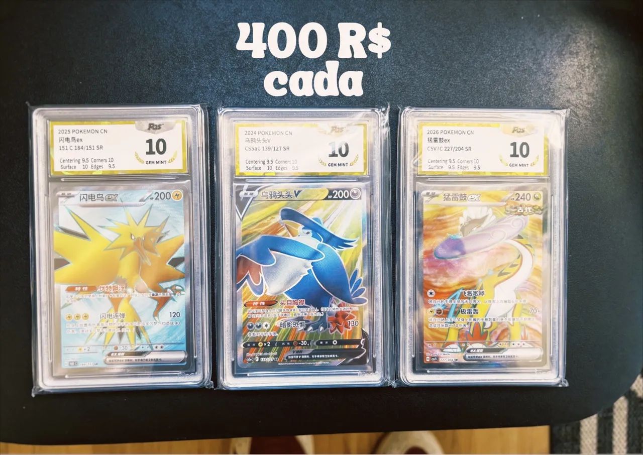 cartas pokemon graduadas/ cartinhas - Foto 3