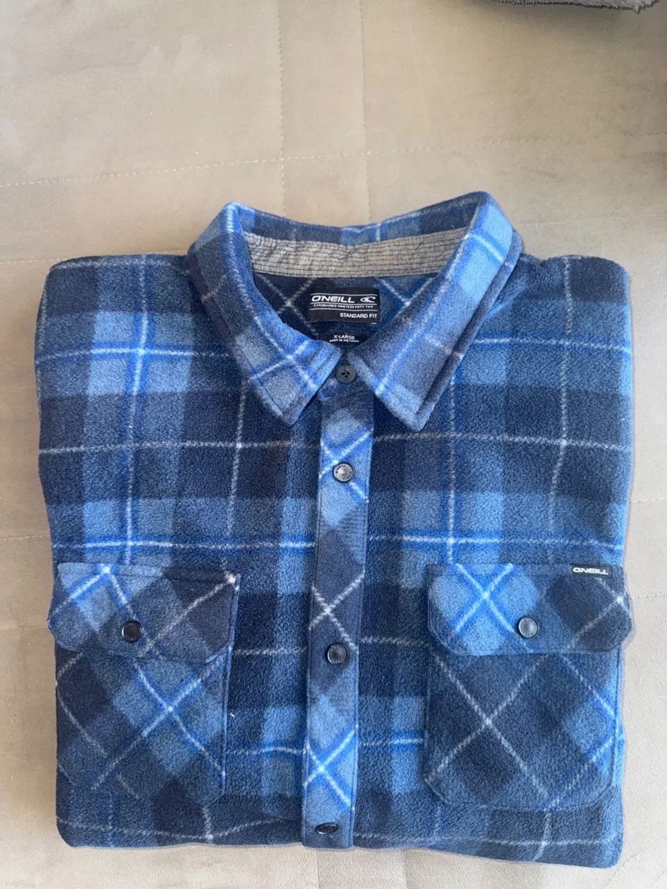 Camisa Fleece Oneill xadrez azul - Foto 4