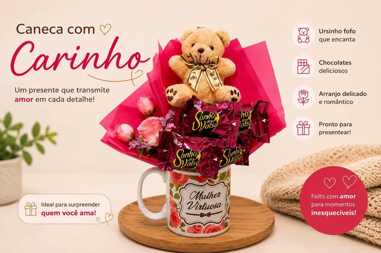 Presente Feminino Buque na Xícara 