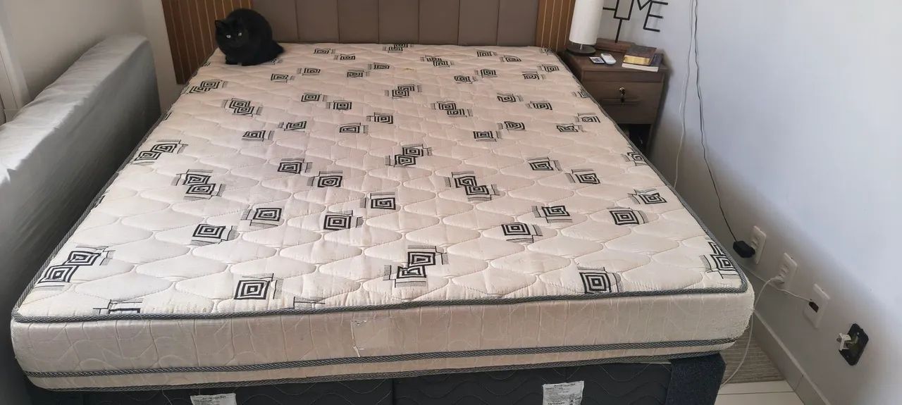 Cama box Queen Ortobom Light Selado colchão D45 