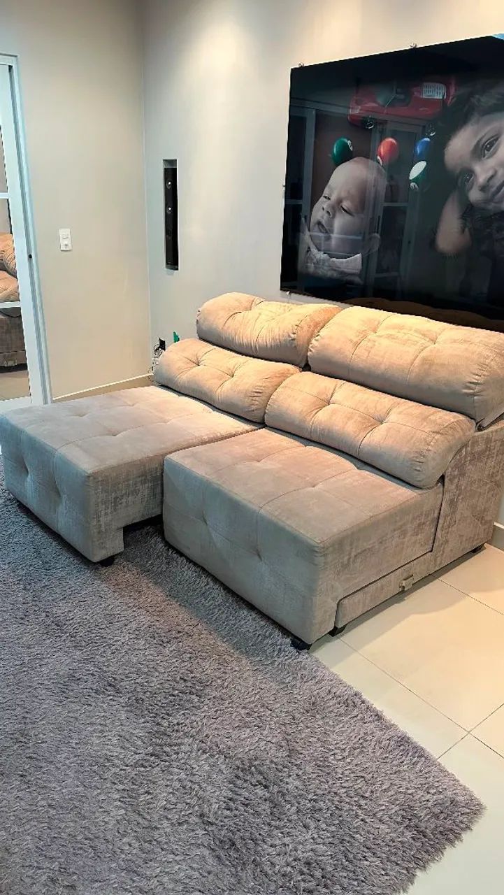 SOFA RECLINÁVEL E RETRÁTIL  - Foto 2