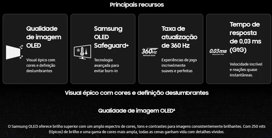 Monitor OLED Samsung Odyssey G6 - QDH  - 360Hz - 27" -  0,03ms - USB Hub - Na Gar - Foto 6