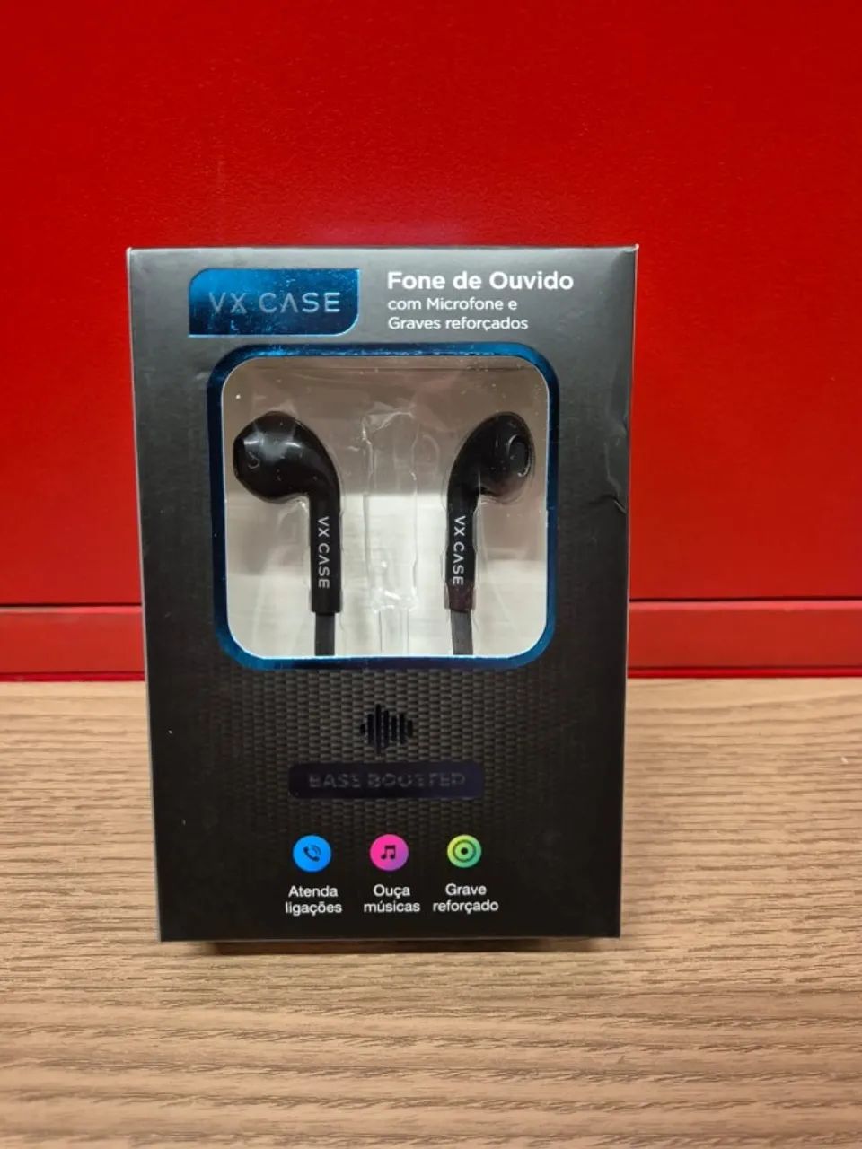 Fone de Ouvido VX Case com Microfone e Graves Reforçados - Novo - Foto 3