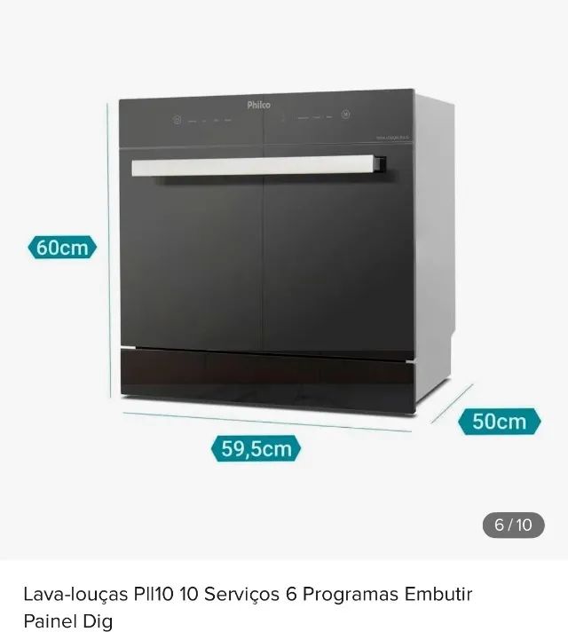 Lava louça 10 serviços Philco - Foto 2