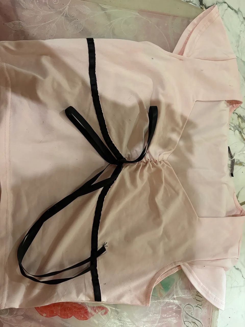 Cropped rosa lovito fita - Foto 2