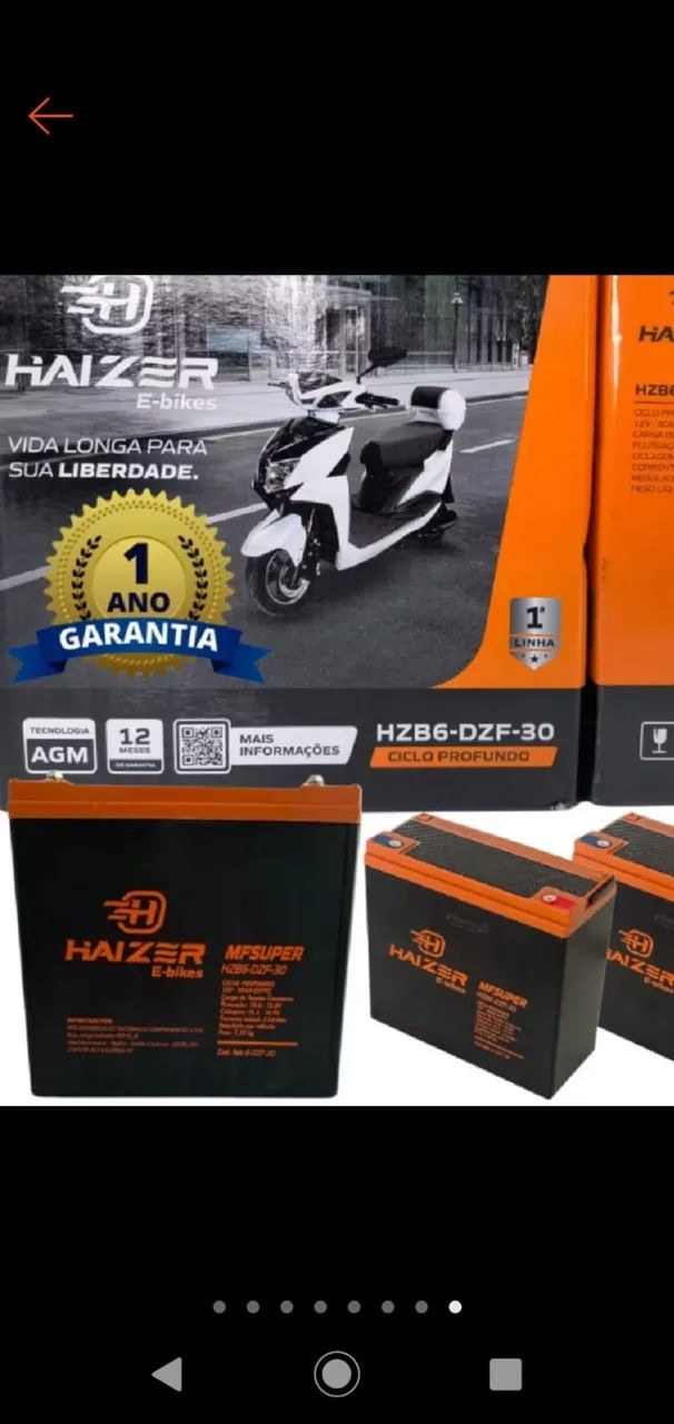 Bateria para moto ciclomotor eletricos e outro valor 400 - Foto 2