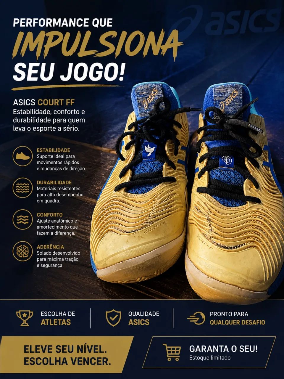 Sapato para jogar tênis 