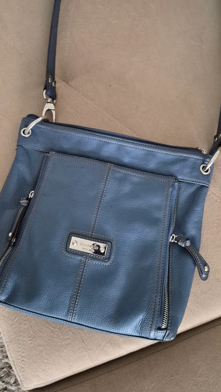Bolsa de Couro Azul
