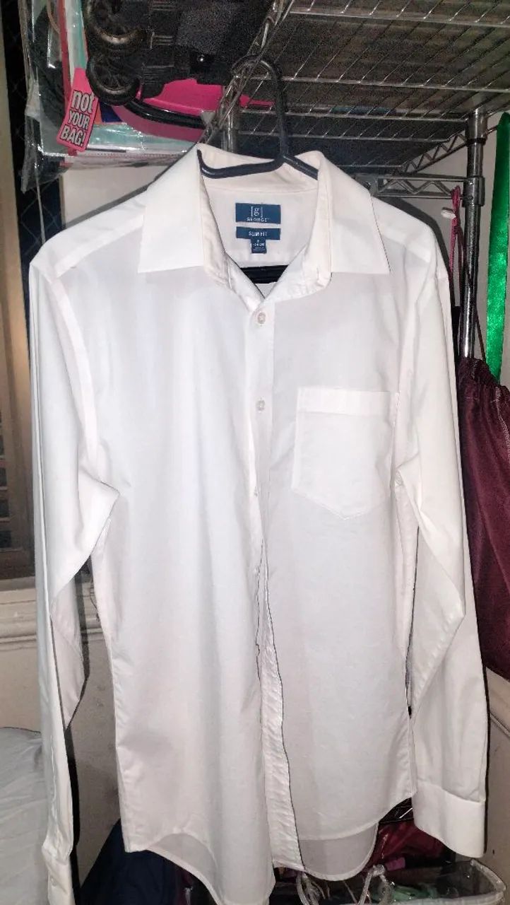 Camisa social branca slim 