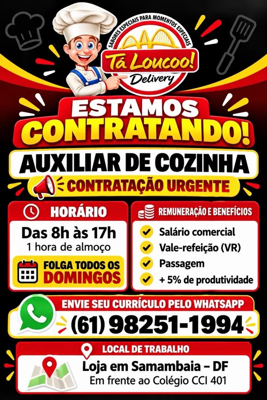 Auxiliar de cozinha 