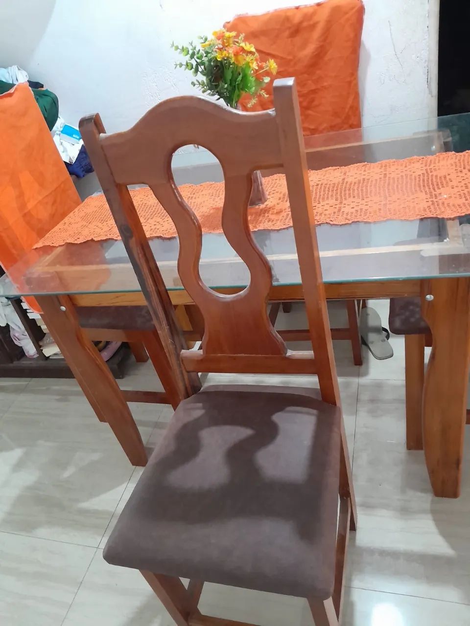 Mesa 4 cadeiras angelim  - Foto 3