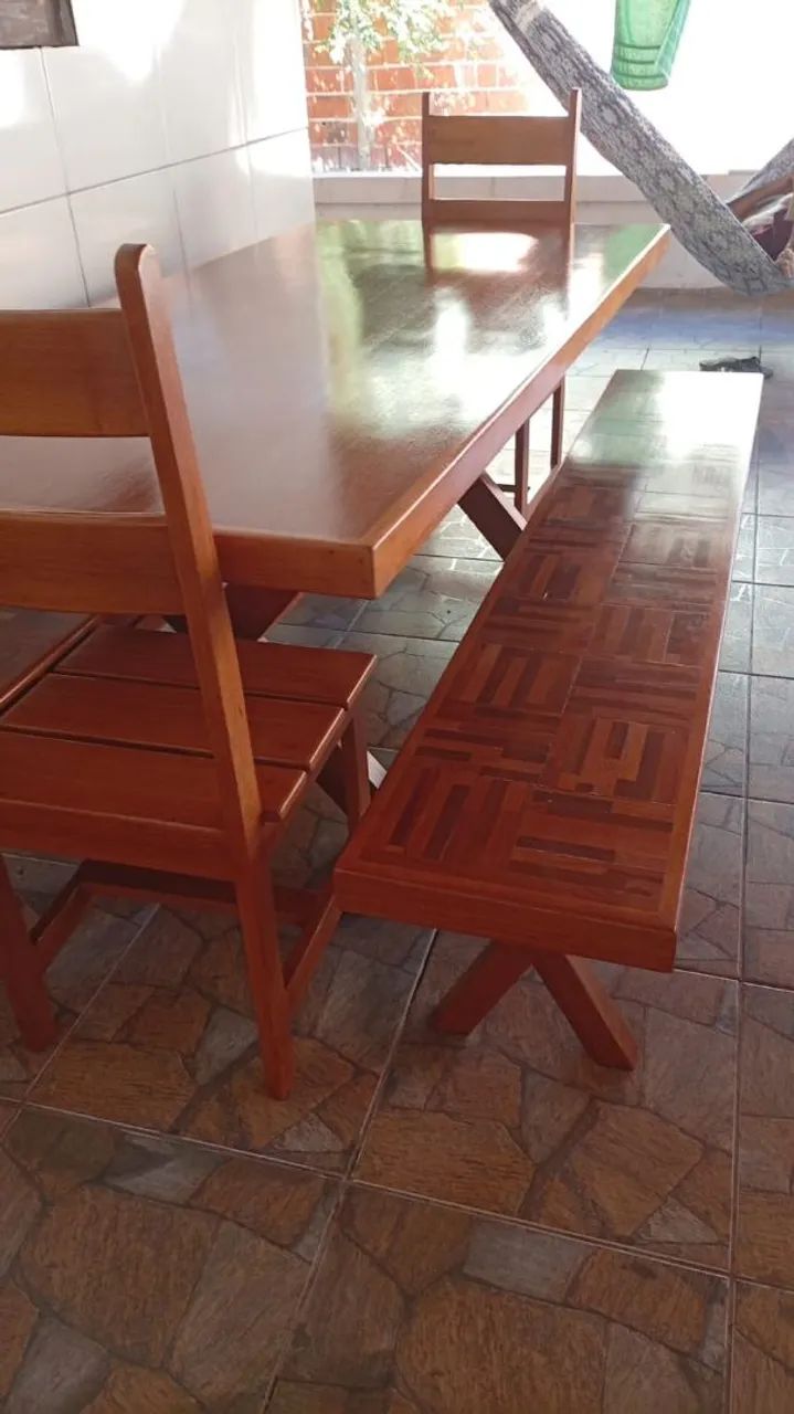 Mesa de madeira ideal para sítios  - Foto 4