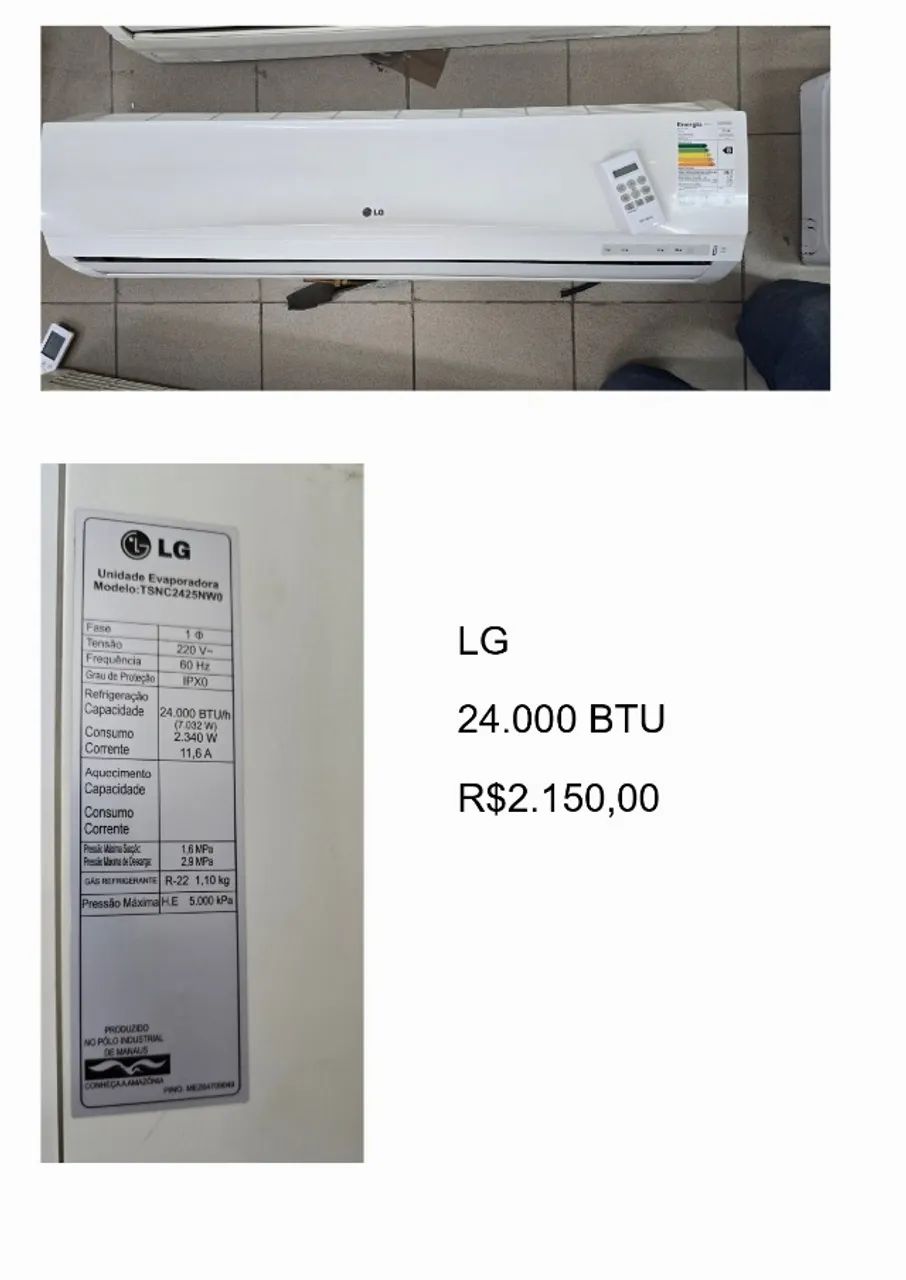 AR CONDICIONADO LG