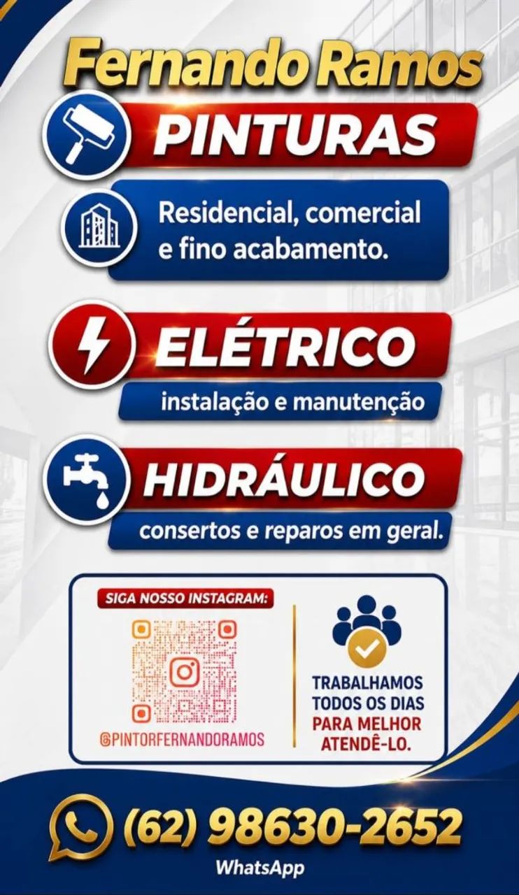 Pintor, eletricista encanador 