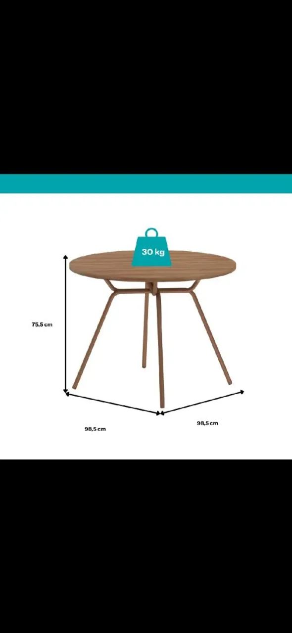 Conjunto mesa de jantar 4 cadeiras Carraro - Foto 4