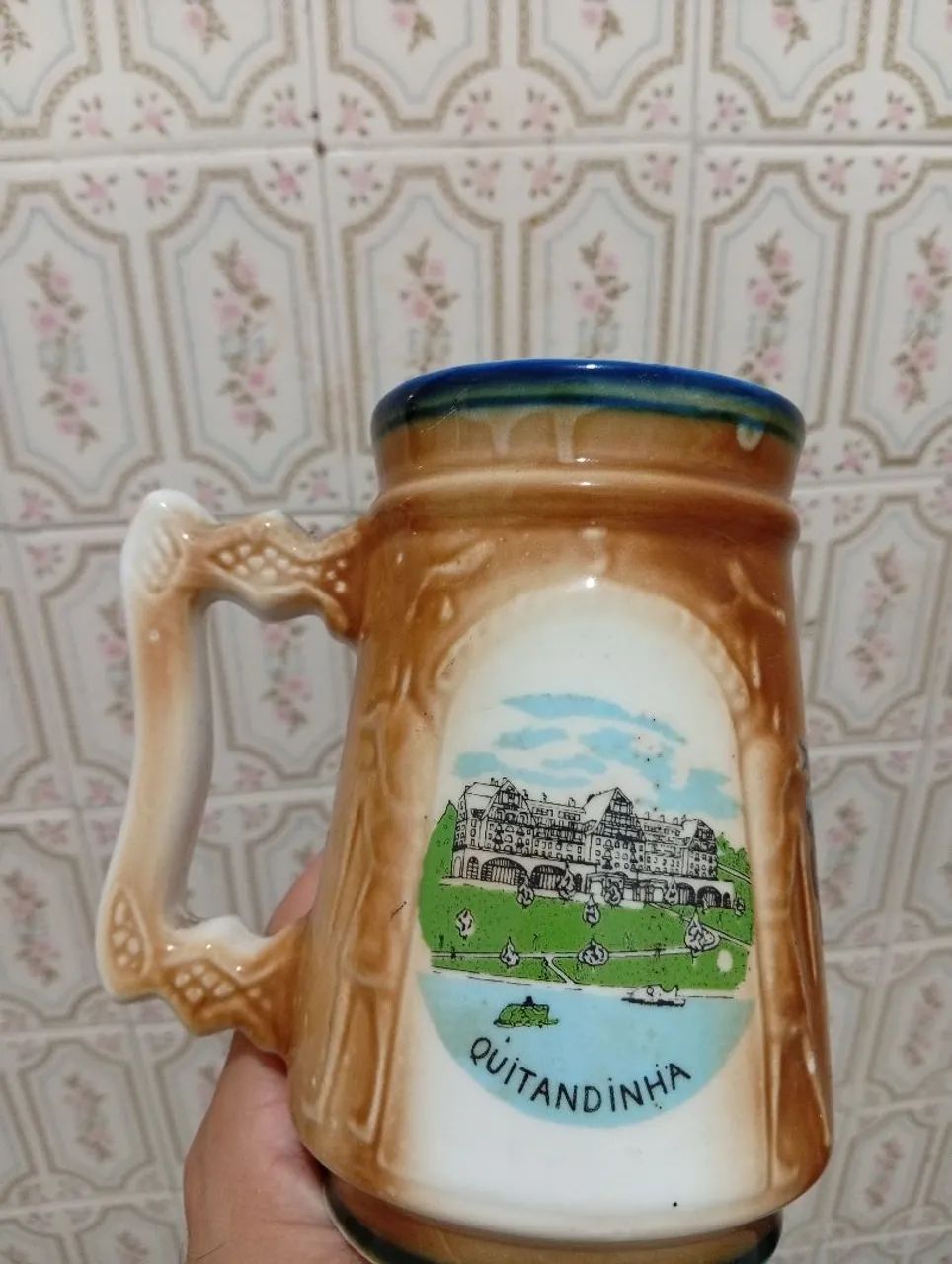 Caneca porcelana antiga Petrópolis  - Foto 4