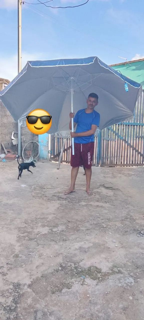 Guarda-Sol Gigante 2,40m Premium Articulado, pronta entrega proteção garantida  ; ) - Foto 4