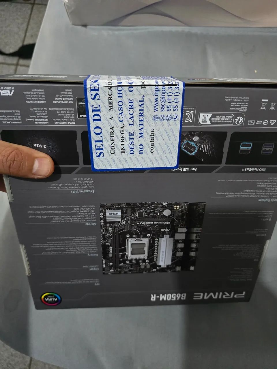 Placa mãe NOVA LACRADA DDR5 ASUS PRIME B650M-R - Foto 2