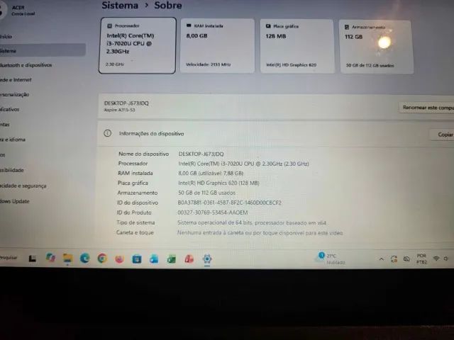 NOTEBOOK CORE I3 VENDO OU TROCO POR CELULAR ? - Foto 4