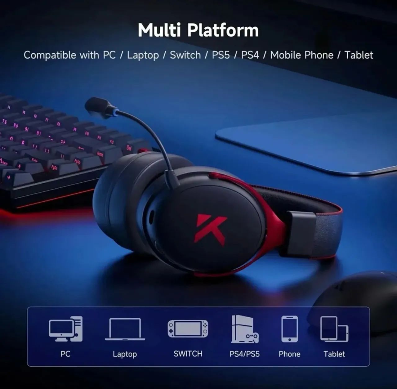 (LACRADO) Headset Mchose V9 PRO  - Foto 5