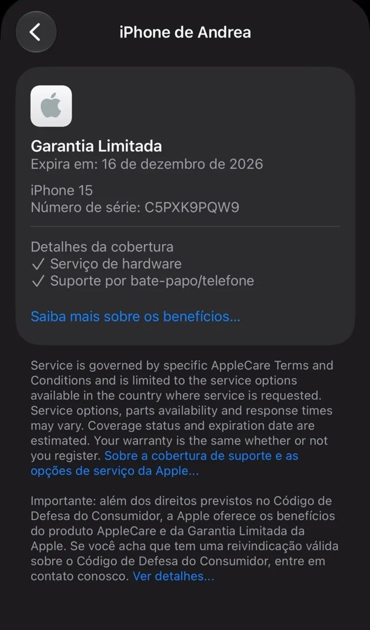 IPHONE 15 96% saúde Bateria impecável  - Foto 3