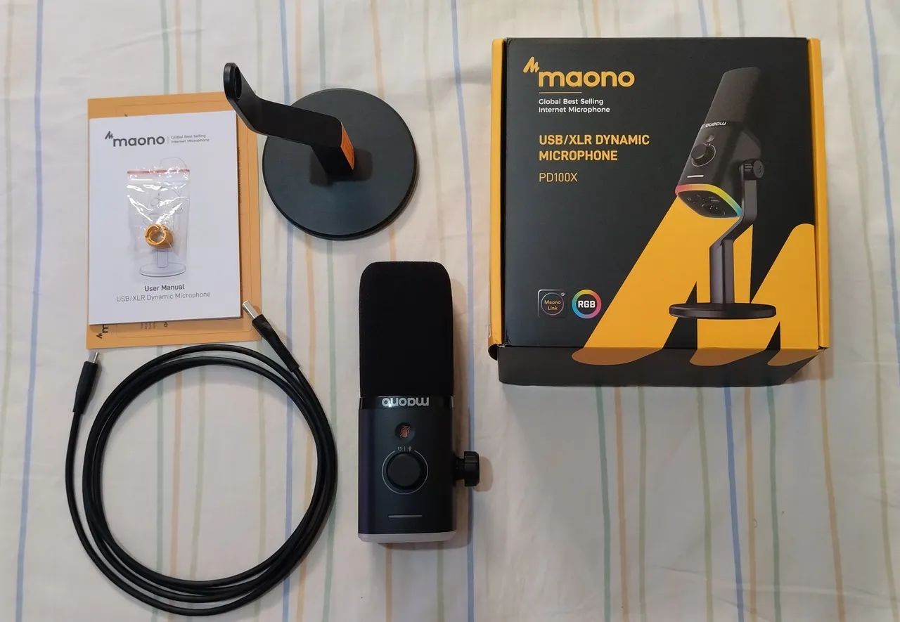 Microfone maono pd100x rgb
