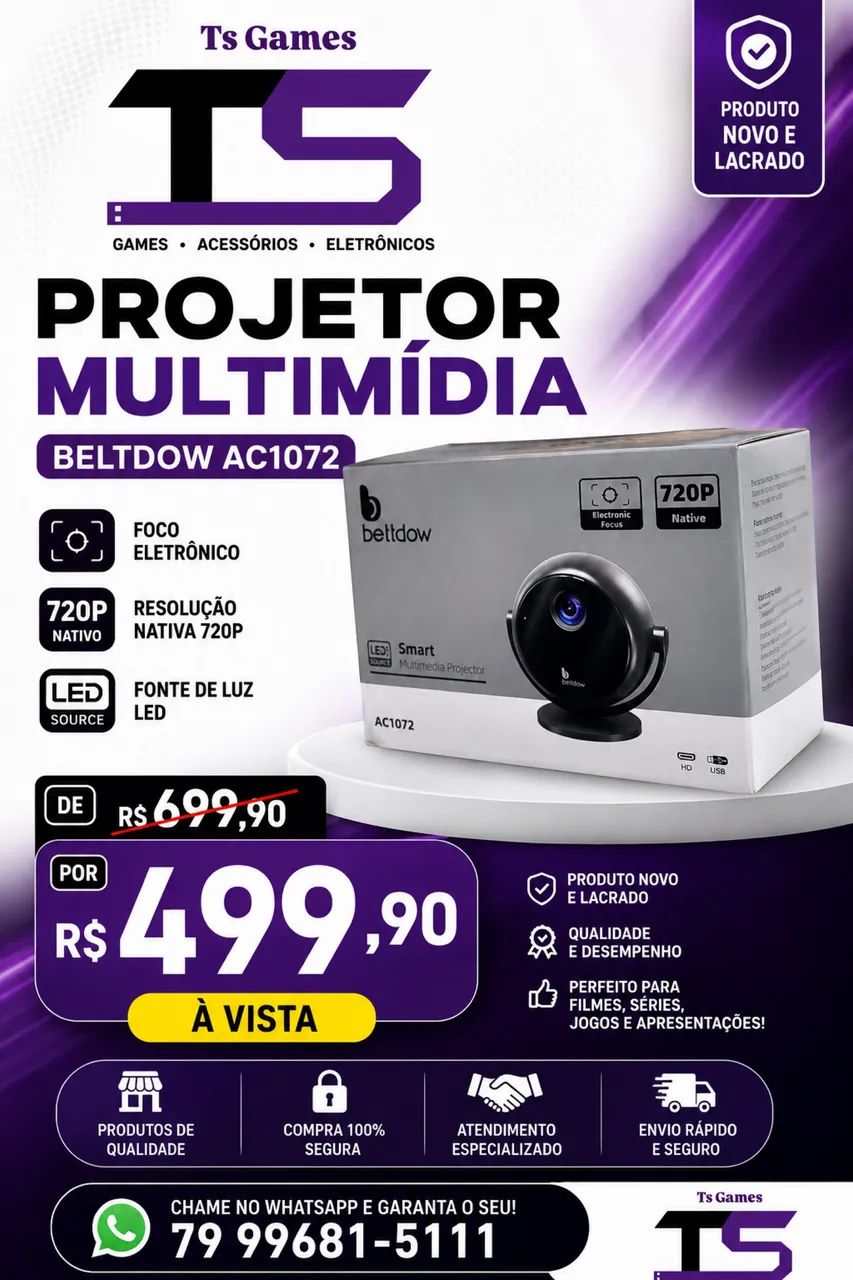 Projetor portátil lacrado 