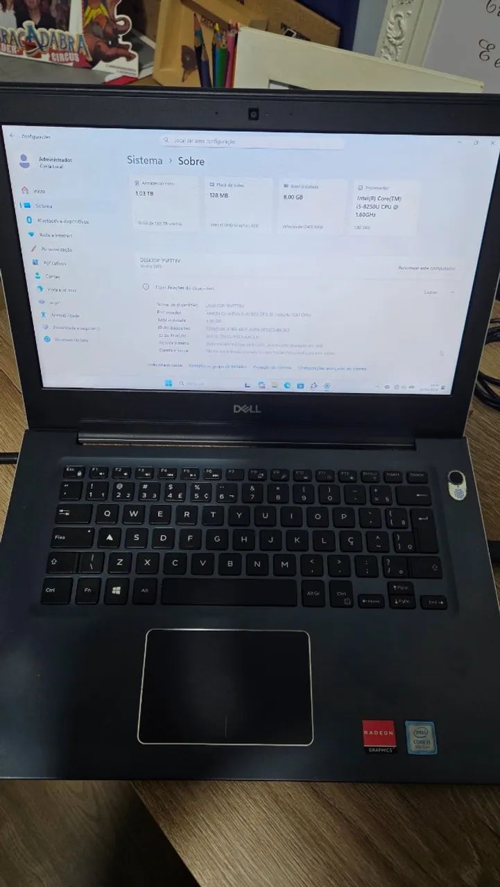 Dell Vostro 14 i5 8ª geração / 8GB / SSD + HD 1TB / Radeon / Leia