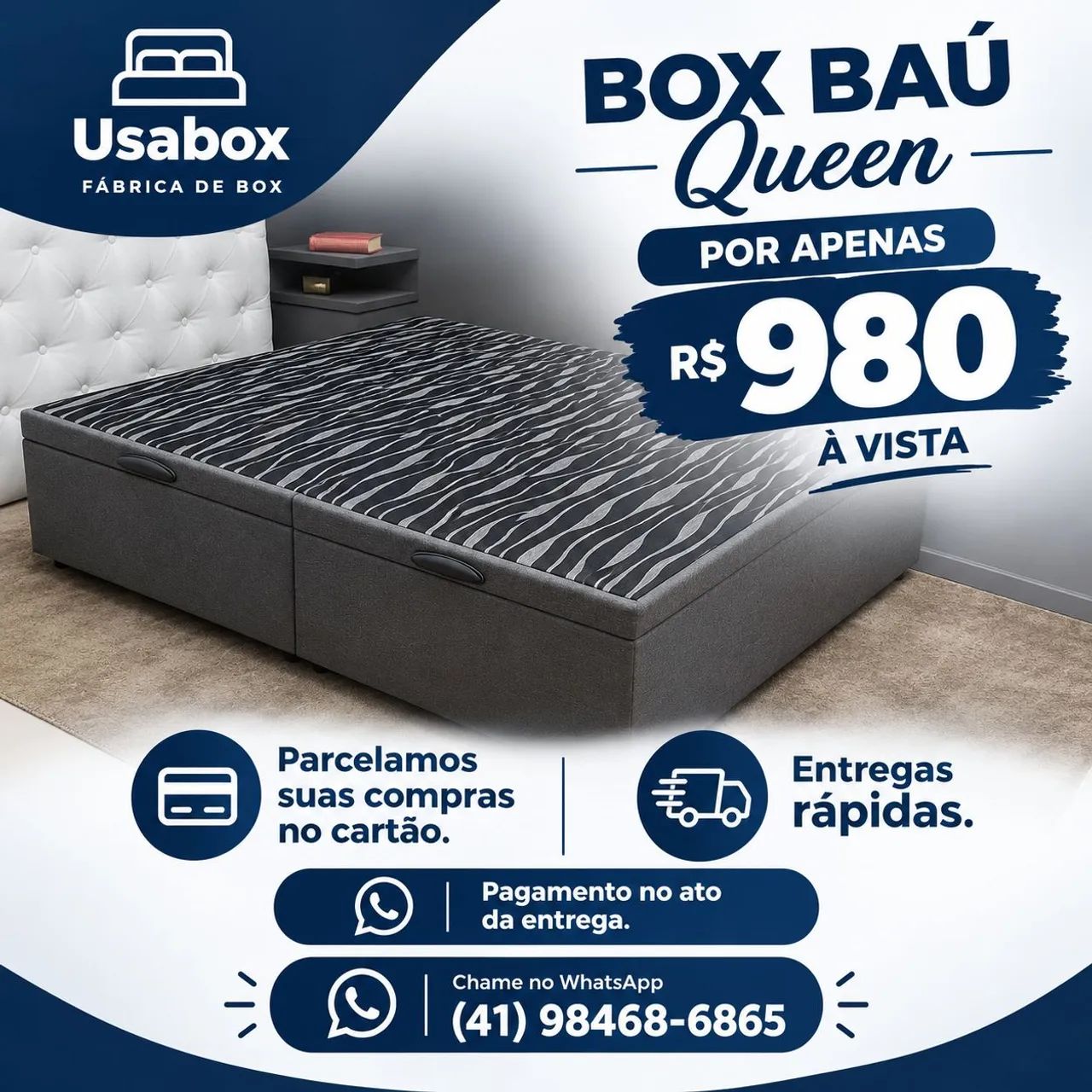 BOX BAÚ QUEEN - PREMIUM