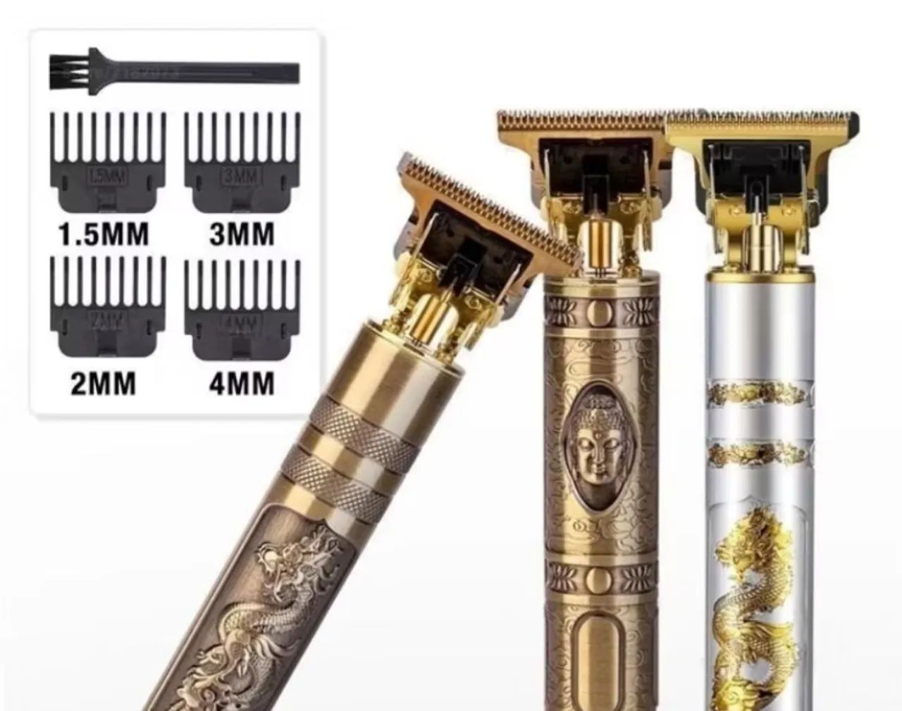 Maquininha de Barba Masculina Profissional Aparador Depilador Recarregável Alta Potência - Foto 2