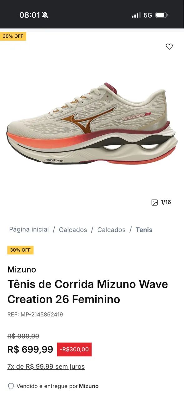 Tênis Mizzuno feminino - Foto 2