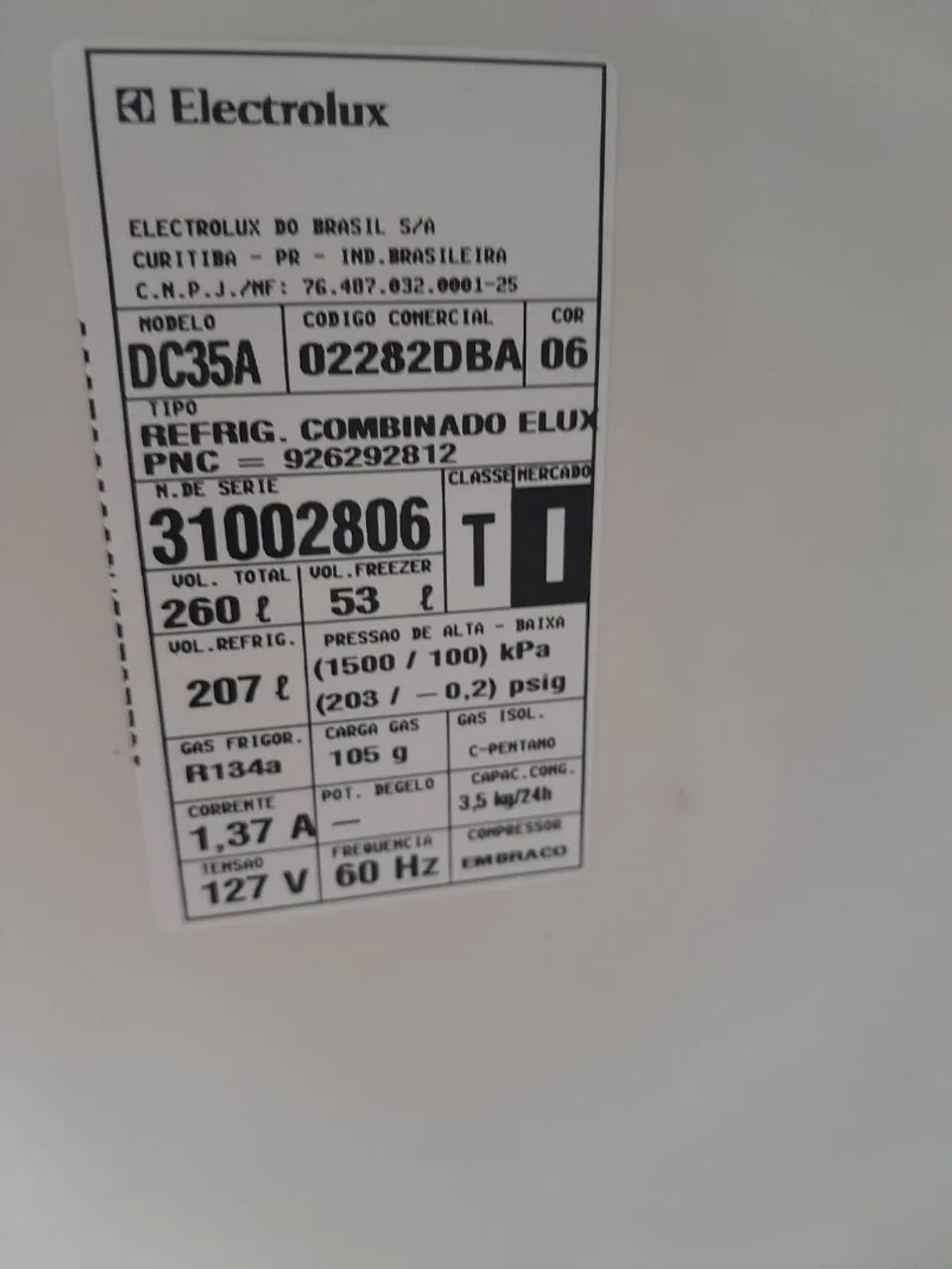GELADEIRA ELETROLUX 260L - Foto 2