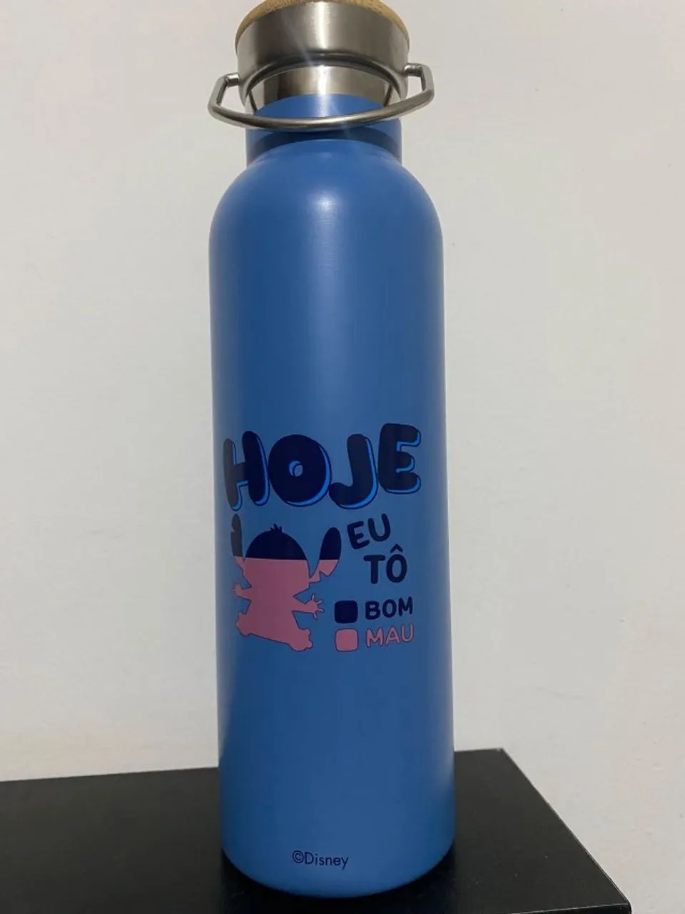 Garrafa térmica Stitch Disney OFICIAL - Zona Criativa 600ml - gela por até 24hs - Foto 3