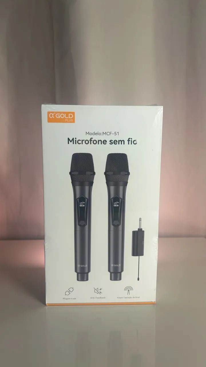 Microfone duplo, sem fio