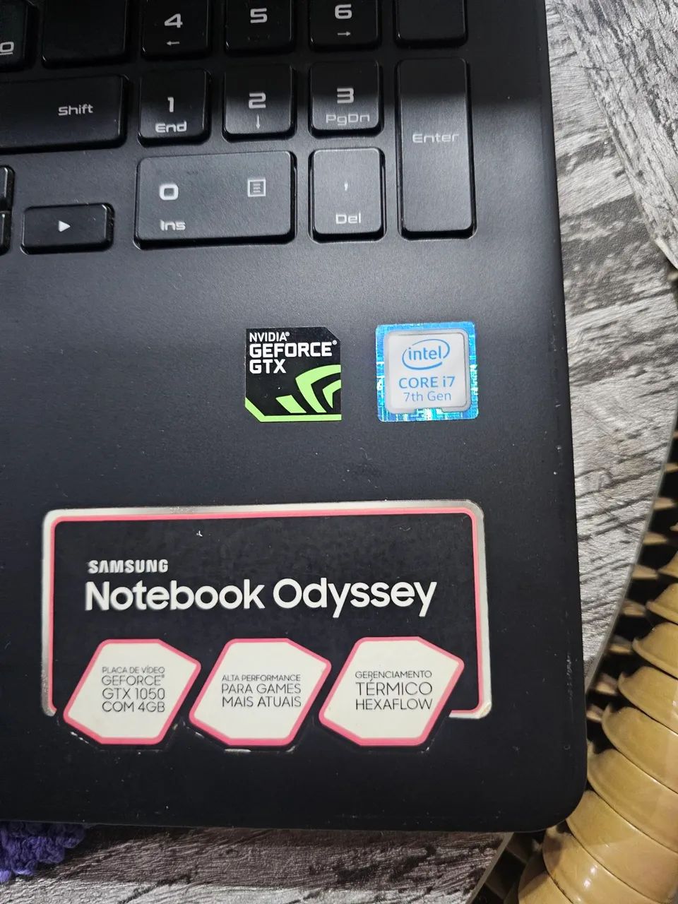 Notebook i7 Samsung odyssey (retirada de peças)